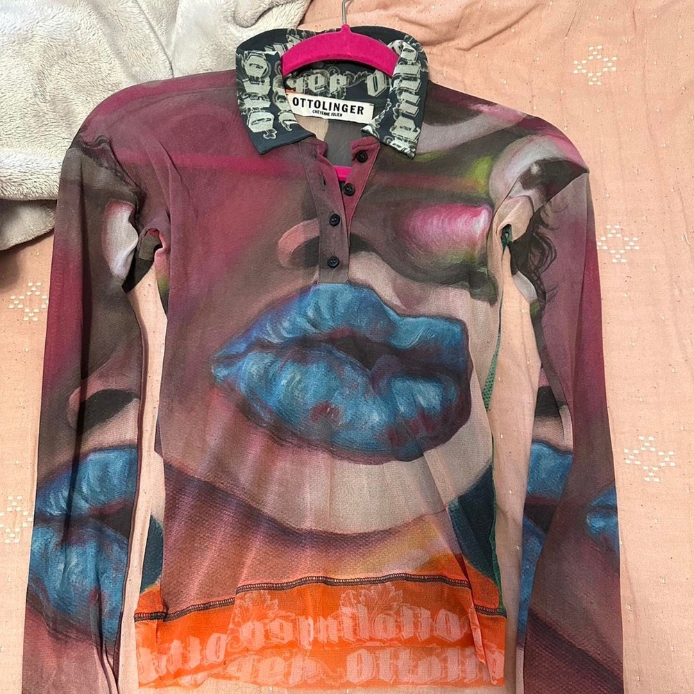 Ottolinger top mesh long sleeve